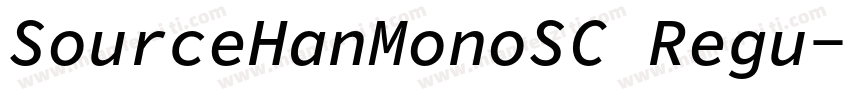 SourceHanMonoSC Regu字体转换